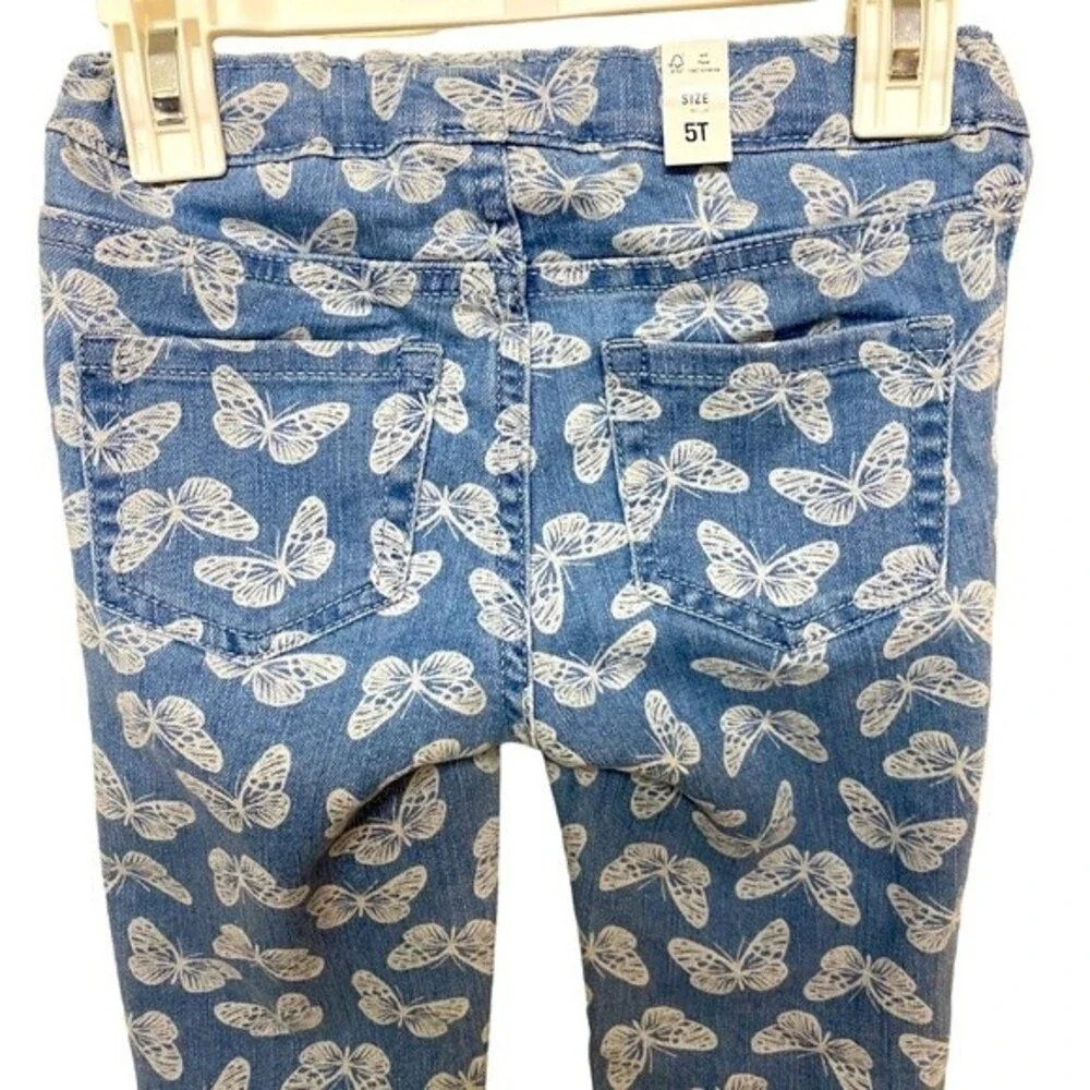 The Children’s Place Toddler Girls Butterfly Denim Pull On Jeggings